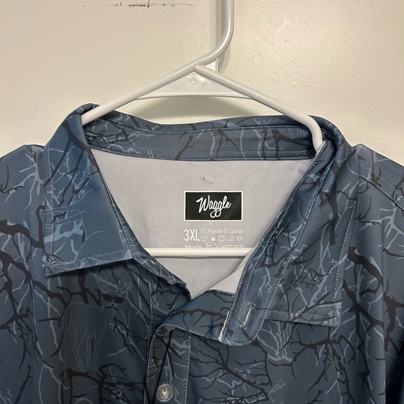 NWT Men’s Waggle Collared Deer Disguise Polo - Picture 3 of 9